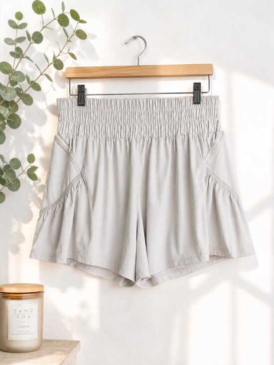 FP Movement by Free People Pants - FP Movement Free People White Athletic Shorts Women Large Flowy Elastic Waist Li